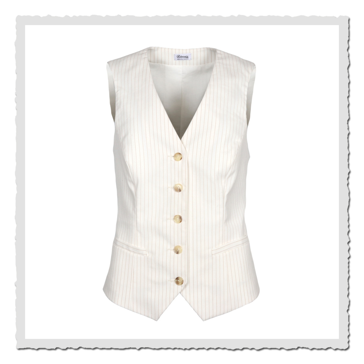 Weste Sophie creme striped